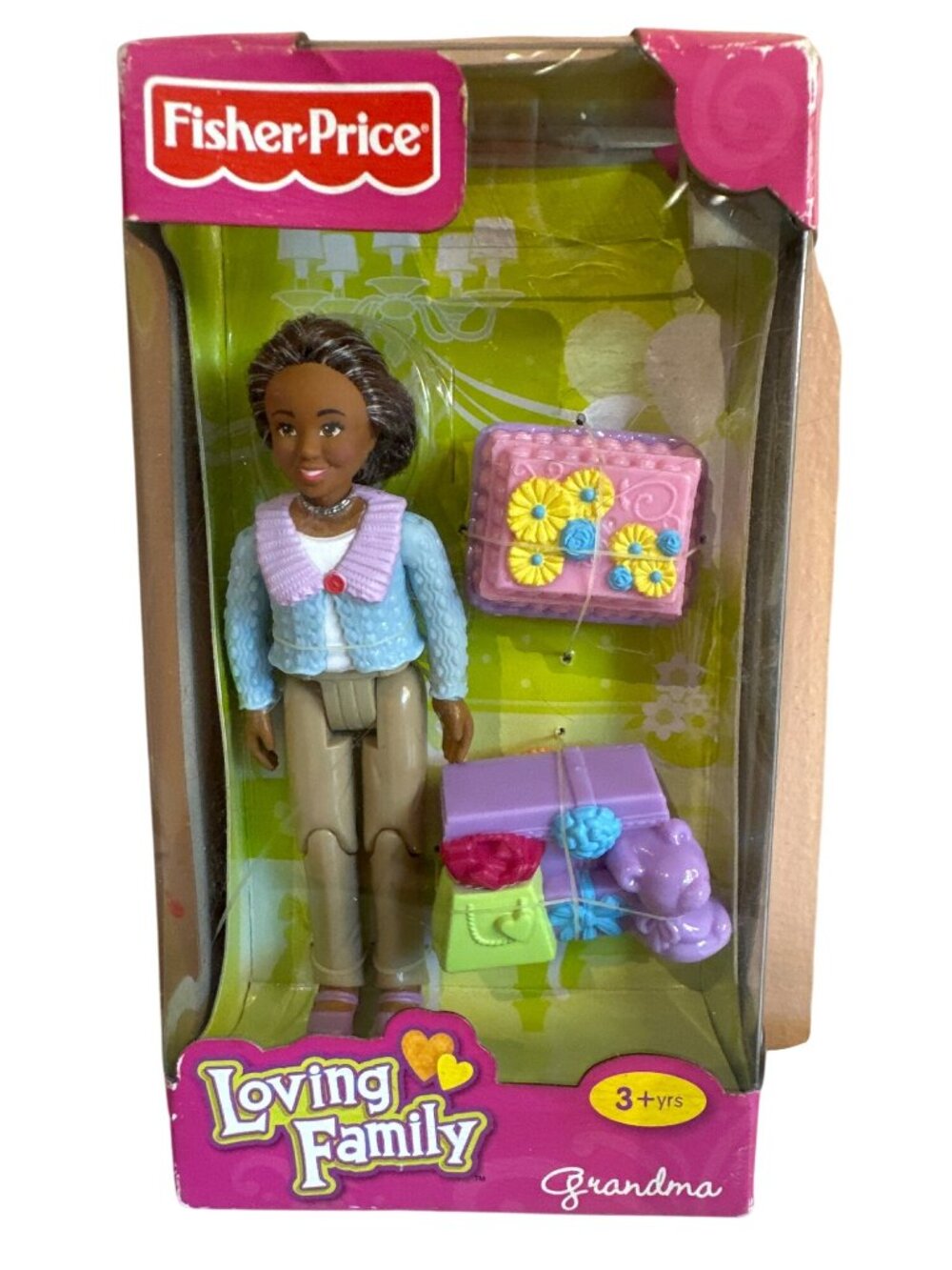 Fisher-Price Loving Family African American Grandma W/ Cake Presents W8800